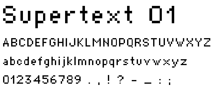 Supertext 01 font